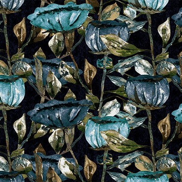 Contemporary Velvet Tulipa Navy