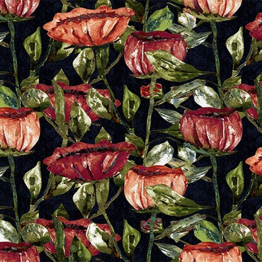 Contemporary Velvet Tulipa Ruby